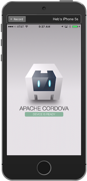 Apache Cordova Hello iOS